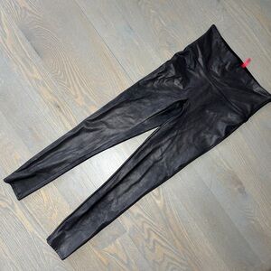 SPANX Faux Leather Black Leggings.